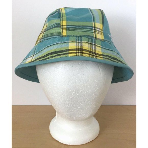 THE NORTH FACE Girls Reversible Teal Plaid Hat - Picture 6 of 8